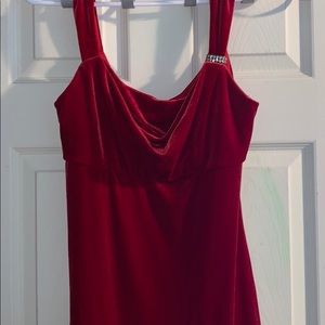 Vintage velvet long prom gown.